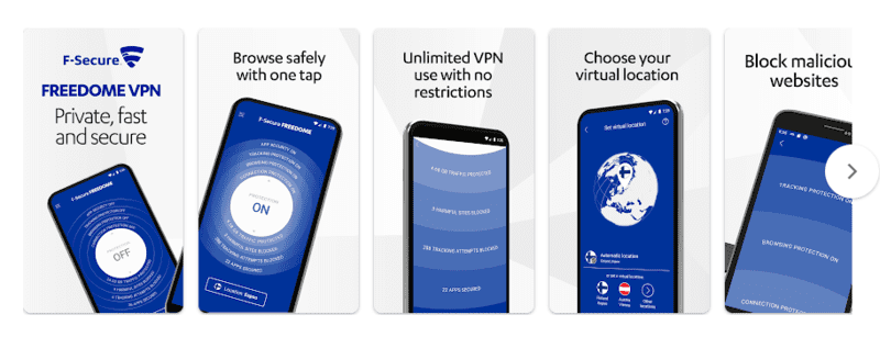 10 VPN Gratis Terbaik Android - F-Secure FREEDOME VPN